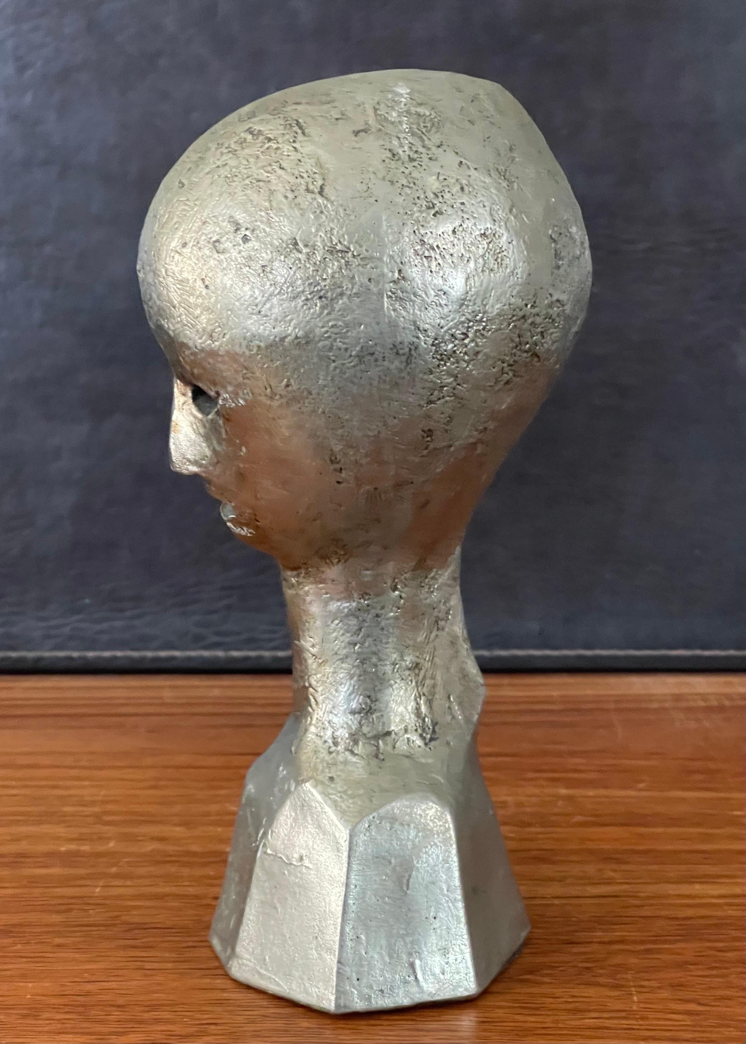 20th Century MCM Modernist Alien Bust / Head Sculpture by Andre Minaux For Sale