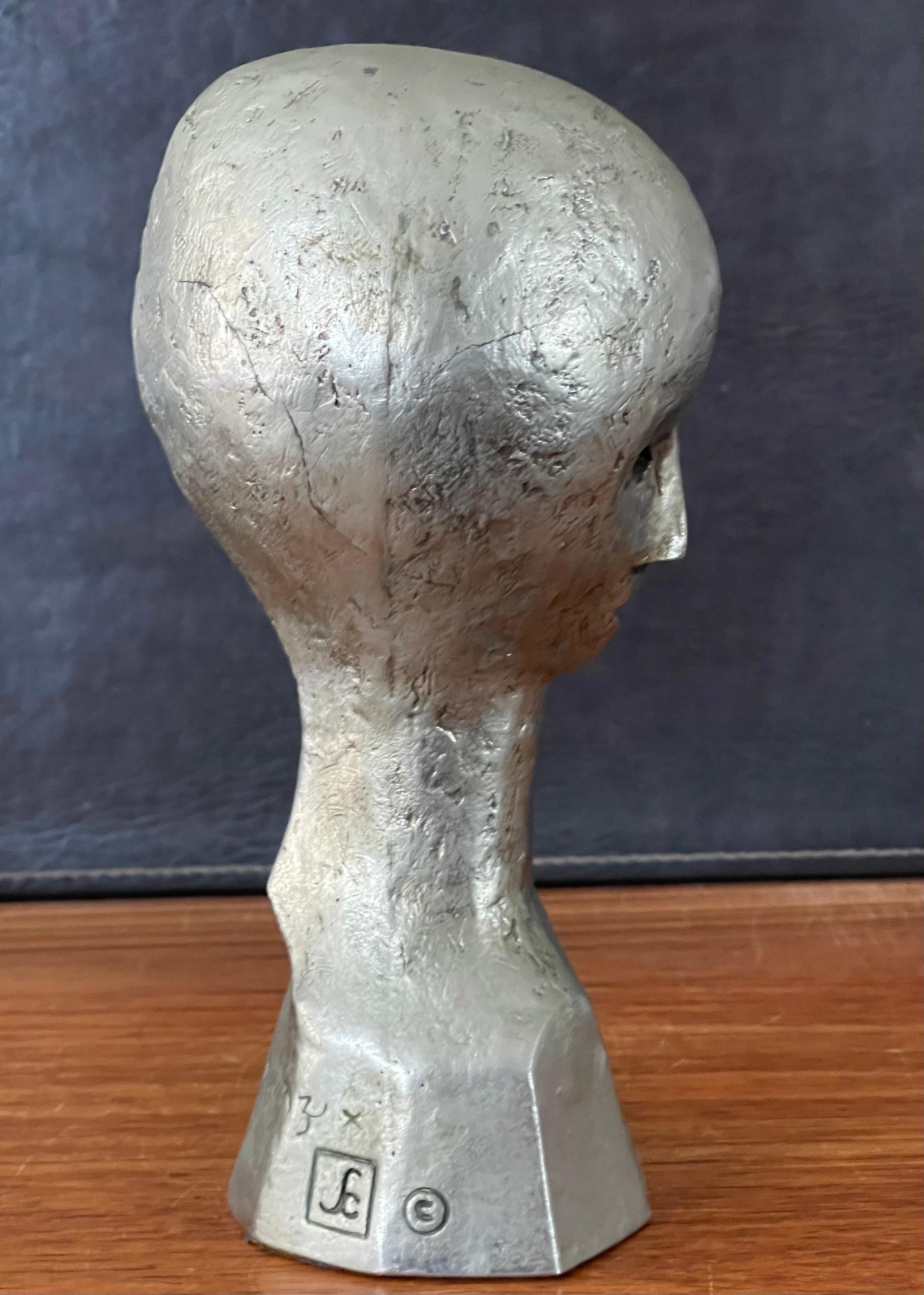 MCM Modernist Alien Bust / Head Sculpture by Andre Minaux For Sale 2