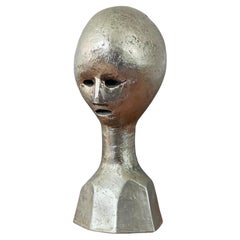 Vintage MCM Modernist Alien Bust / Head Sculpture by Andre Minaux