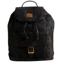 MCM Monogam Visetos 869893 Black Nylon Backpack