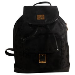 MCM Monogram Visetos 869323 Black Nylon Backpack
