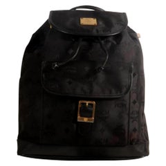 Vintage MCM Monogram Visetos 869706 Black Nylon Backpack