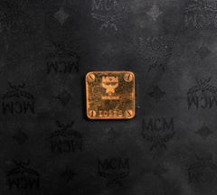 MCM Monogram Visetos Camera 869877 Black Nylon Cross Body Bag