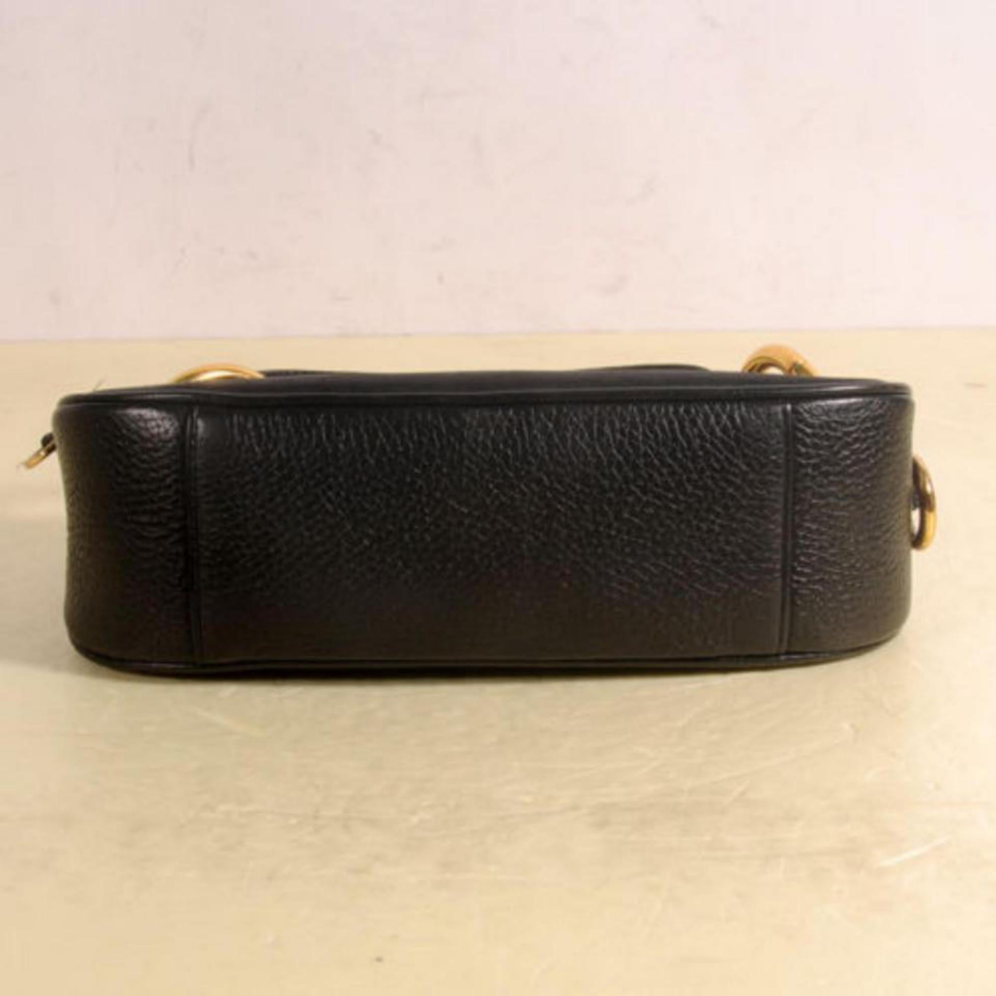 MCM Monogram Visetos Jacquard Baguette 869332 Black Leather Shoulder Bag For Sale 4