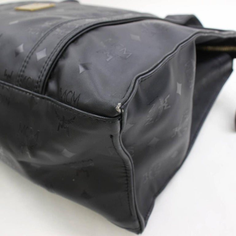 MCM Black PVC Shoulder Bag 11527