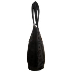 MCM Monogram Visetos Tote 868500 Black Vinyl Shoulder Bag