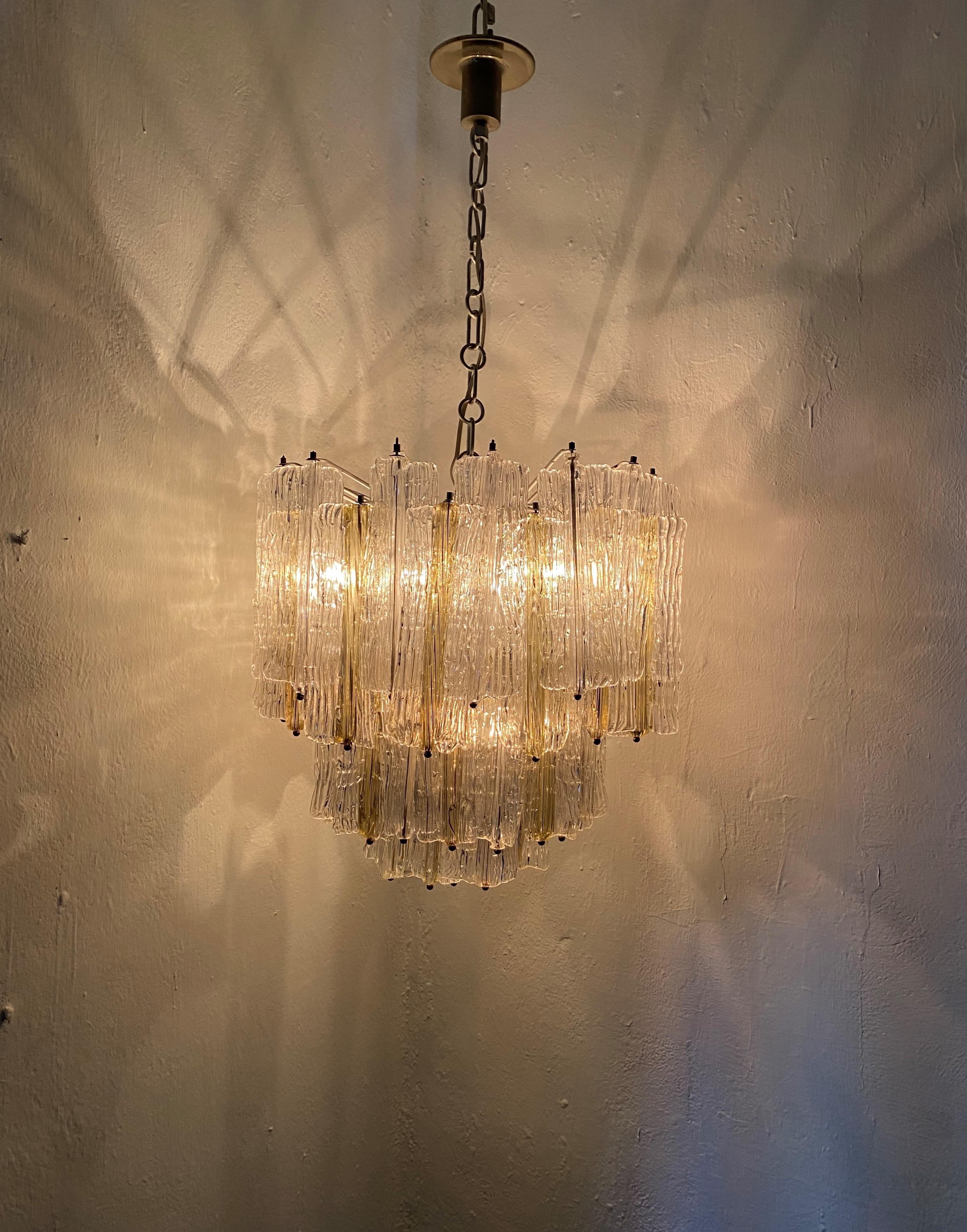 MCM Murano Glass Chandelier by Toni Zuccheri for Venini, Italy, ca. 1970 For Sale 9