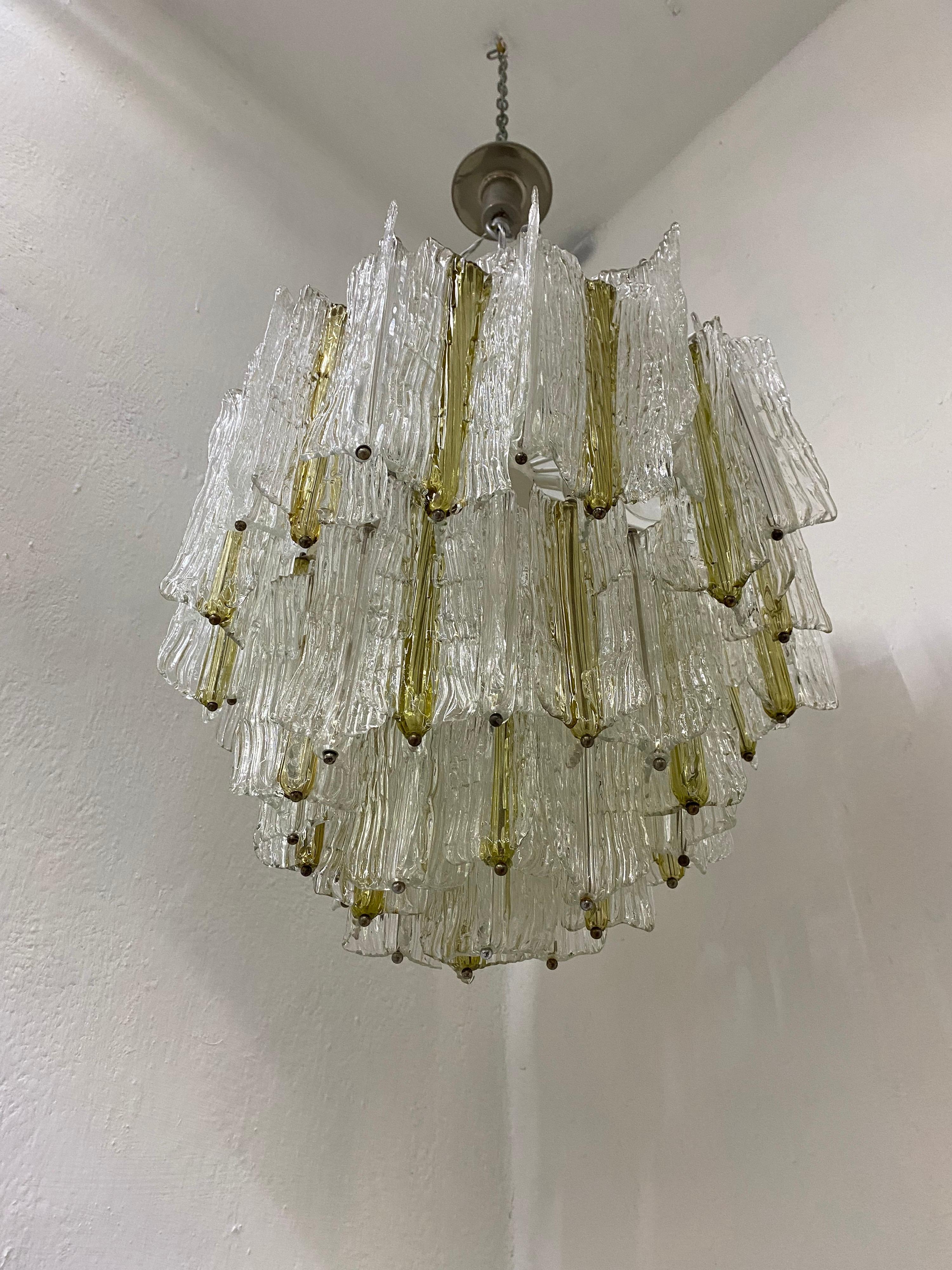 MCM Murano Glass Chandelier by Toni Zuccheri for Venini, Italy, ca. 1970 For Sale 1