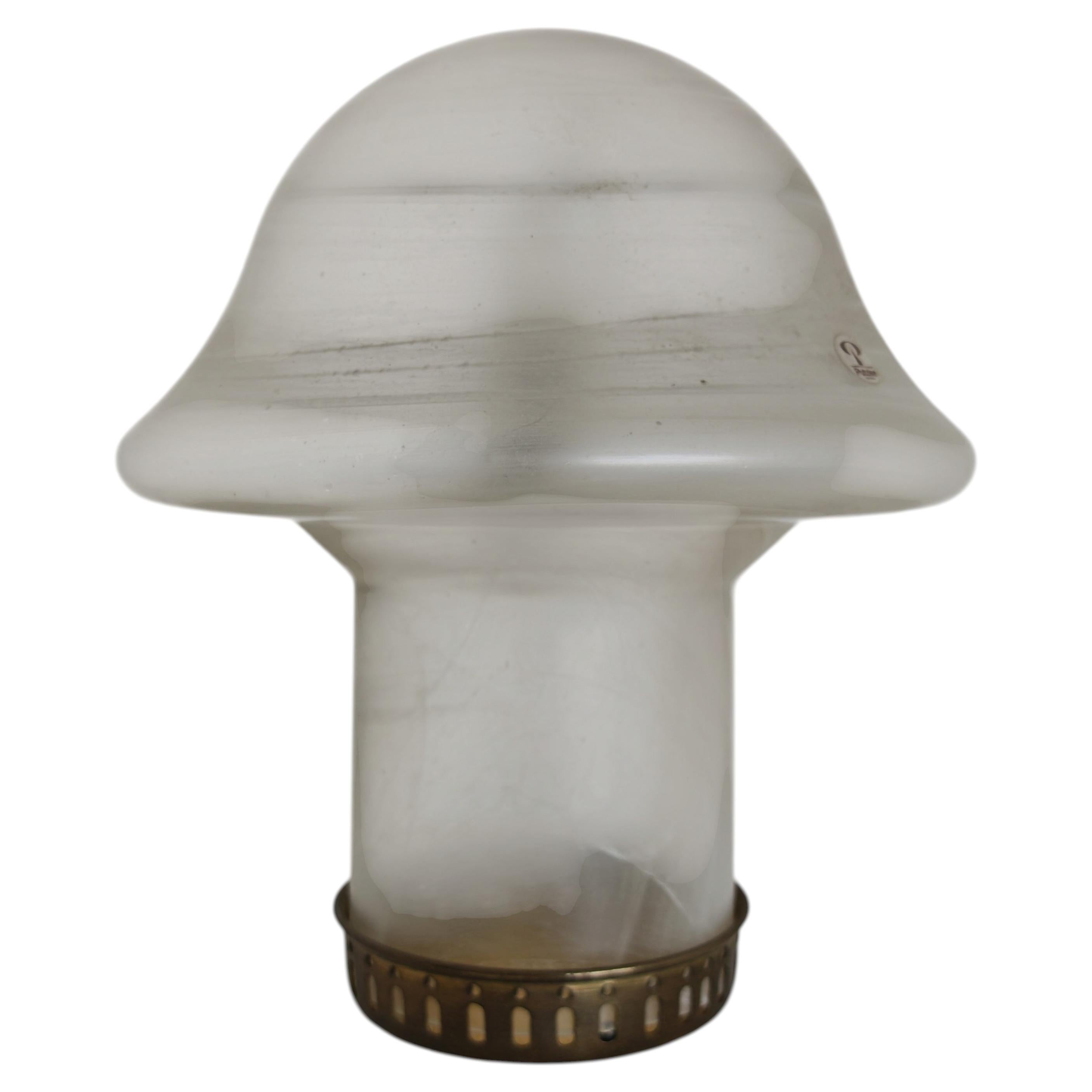 MCM Mushroom Glass Table Lamp by Peill & Putzler, Germany 1970s For Sale