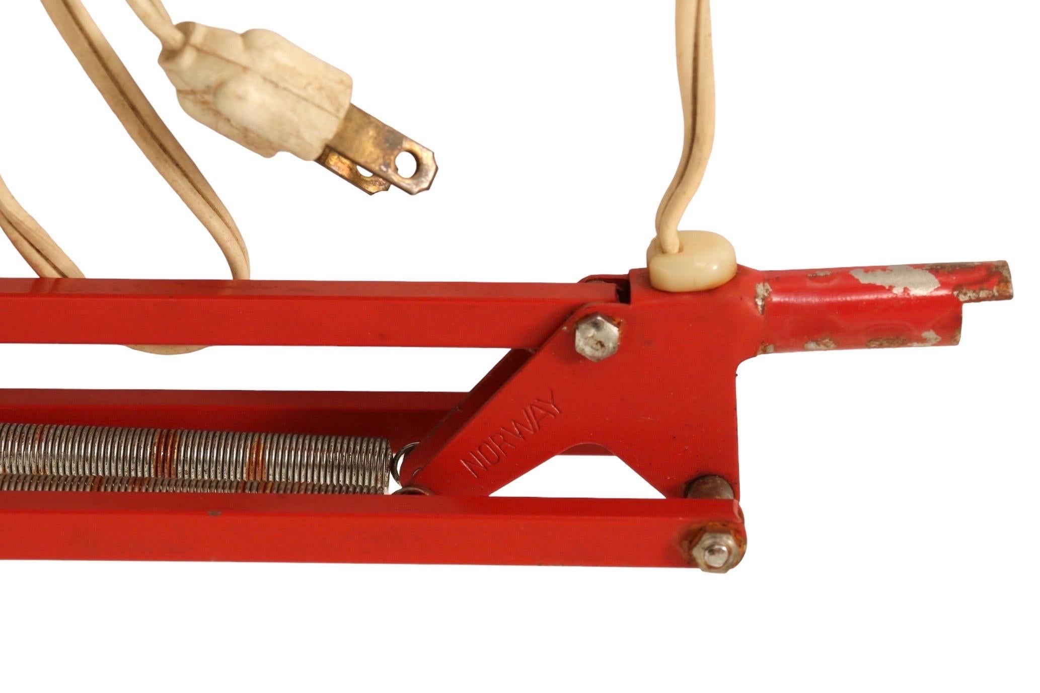 MCM Norwegian Architects Red Desk Lamp 1