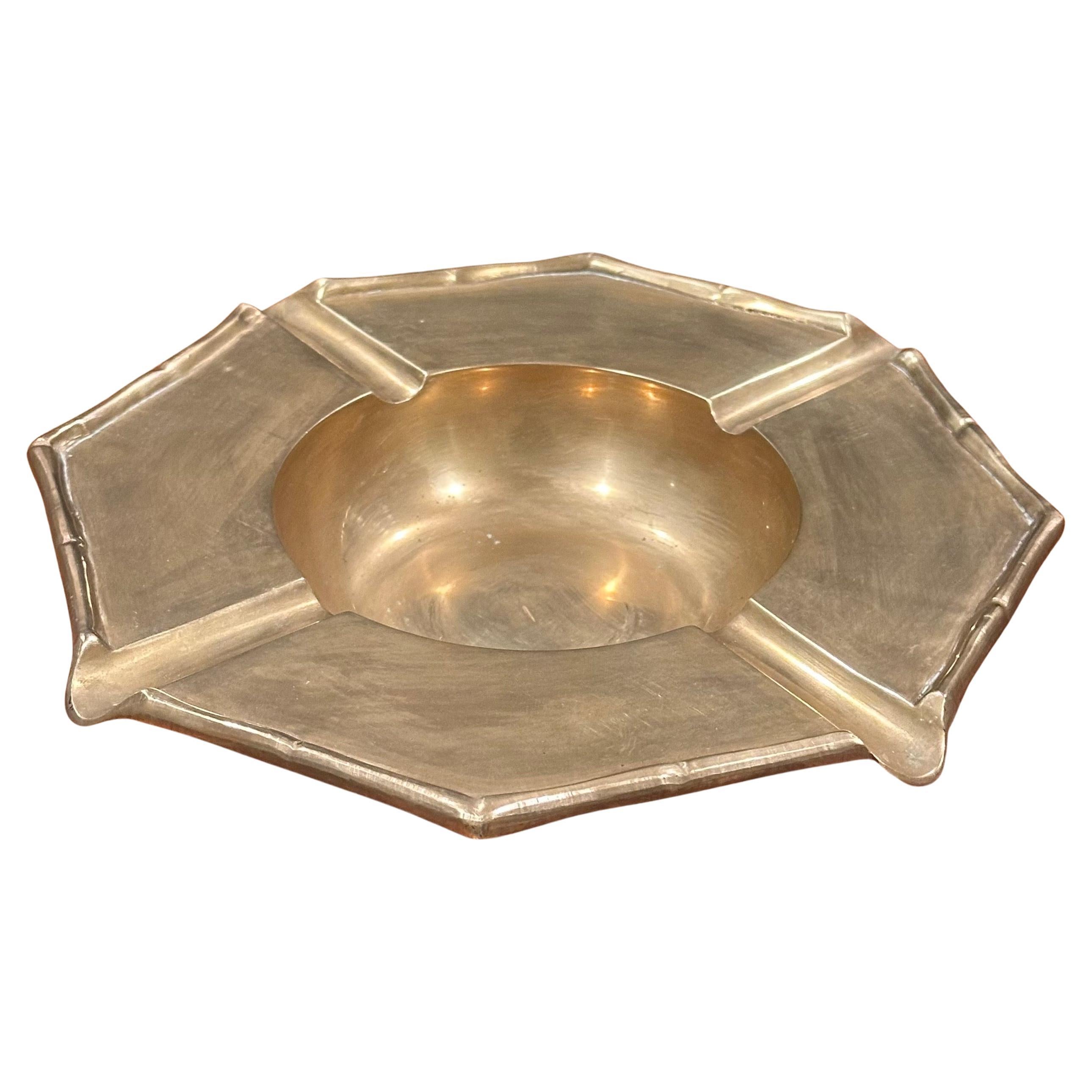 MCM Octagonal Brass Ashtray