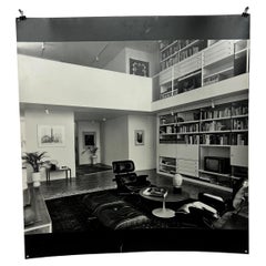 MCM Old Black & White Art Photograph #2 Modern Home Library