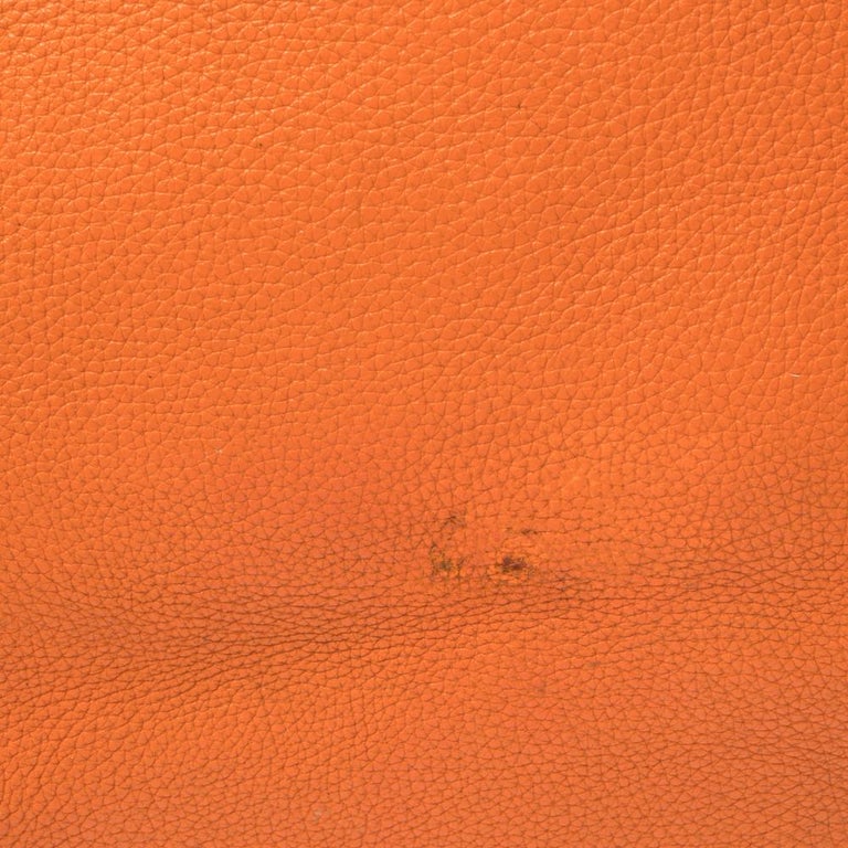 MCM Orange Textured Leather Large Tote For Sale at 1stDibs