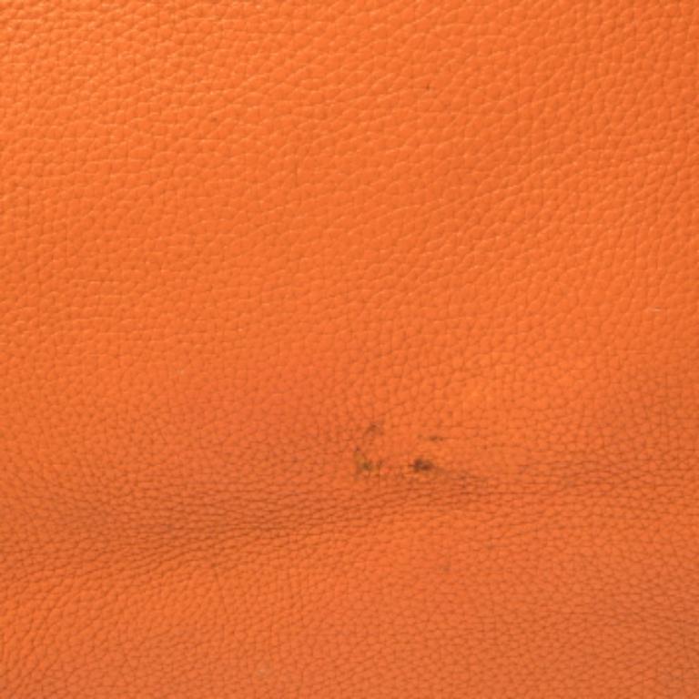 Women's MCM Orange Textured Leather Large Tote For Sale