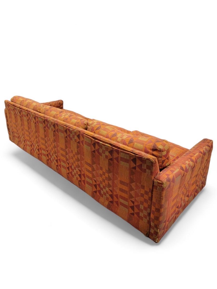 Mid-Century Modern MCM Original Milo Baughman Tuxedo Sofa & Cube Chair for Thayer Coggin- 2 Pieces en vente