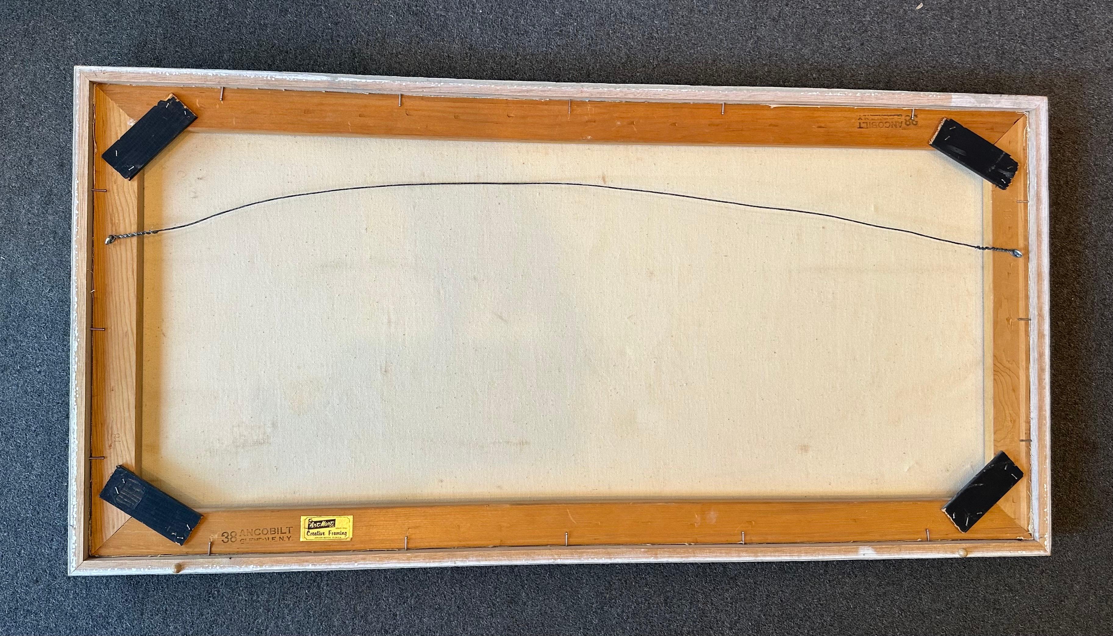 MCM Original Öl auf Leinwand Meereslandschaft / Regatta Gemälde von N. Shiffler Bush, Original im Angebot 4