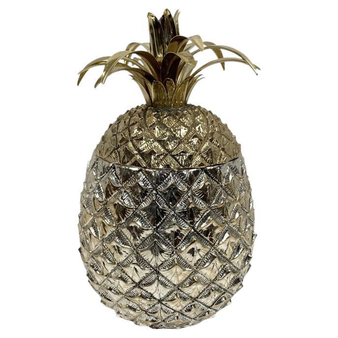 MCM Over-sized Mauro Manetti Vintage Goldtone Pineapple Form Ice Bucket