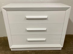 MCM Painted White Chest of Drawers