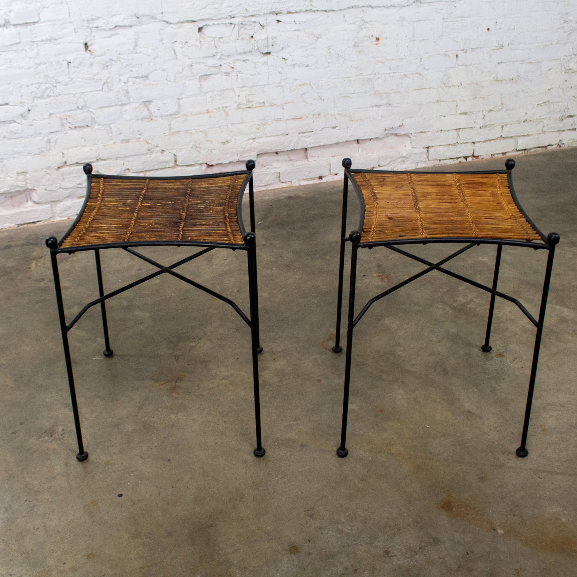 MCM Pair End Tables Attr. Pipsan Saarinen Swansen for Ficks Reed Sol-Air Line For Sale 12