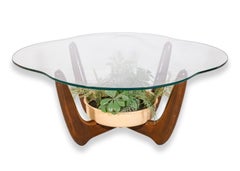 MCM Pair of Pearsall Style Sculptural Base Side and Coffee Tables with Planters