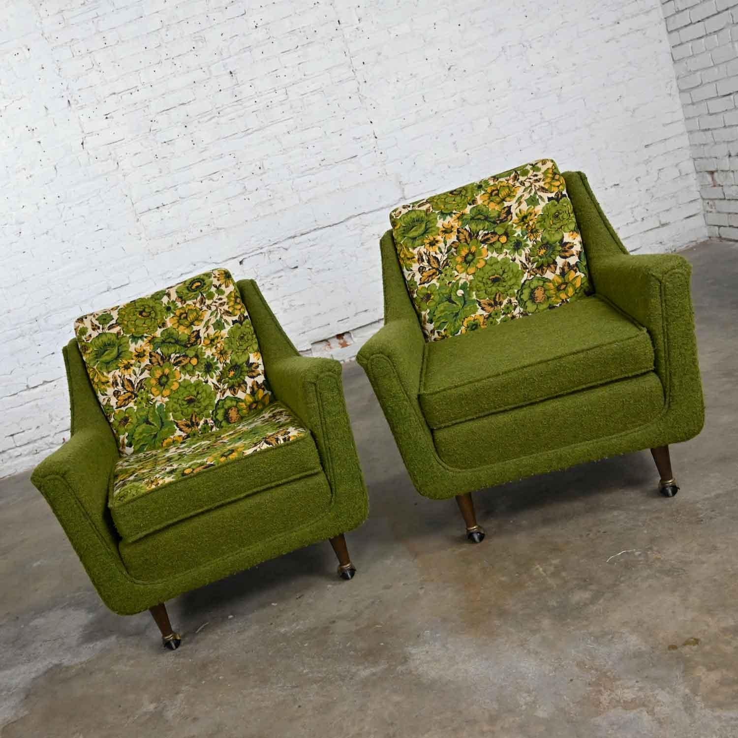 green floral chairs