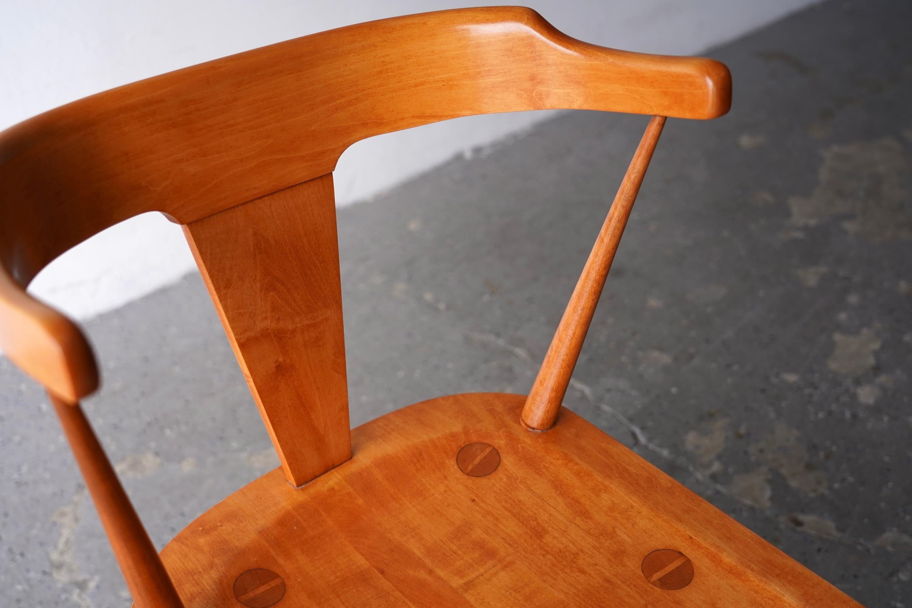 MCM Paul McCobb Planner Group Maple T-Back Dinette Set Table 4 Chairs, Restored For Sale 5