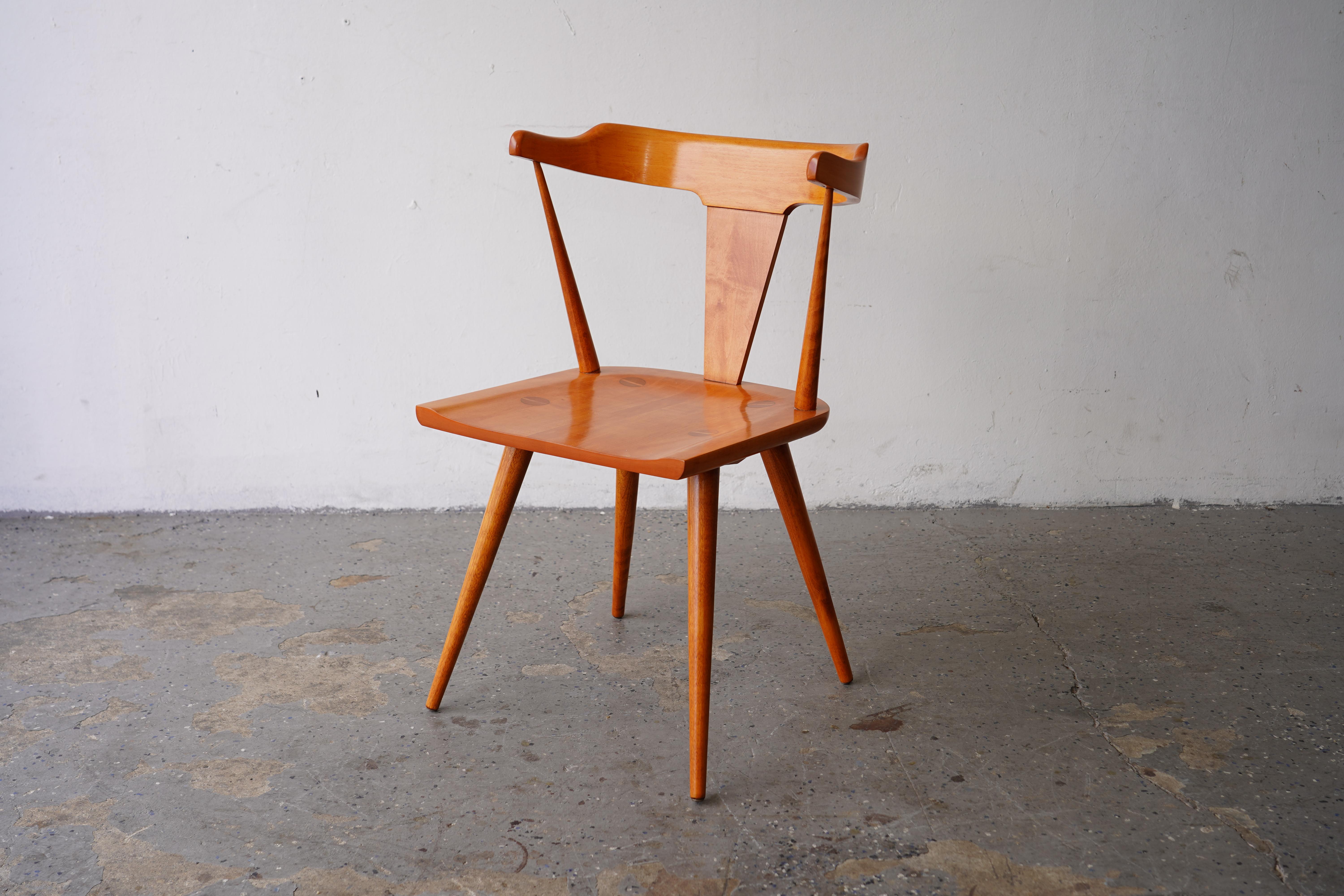 MCM Paul McCobb Planner Group Maple T-Back Dinette Set Table 4 Chairs, Restored For Sale 10