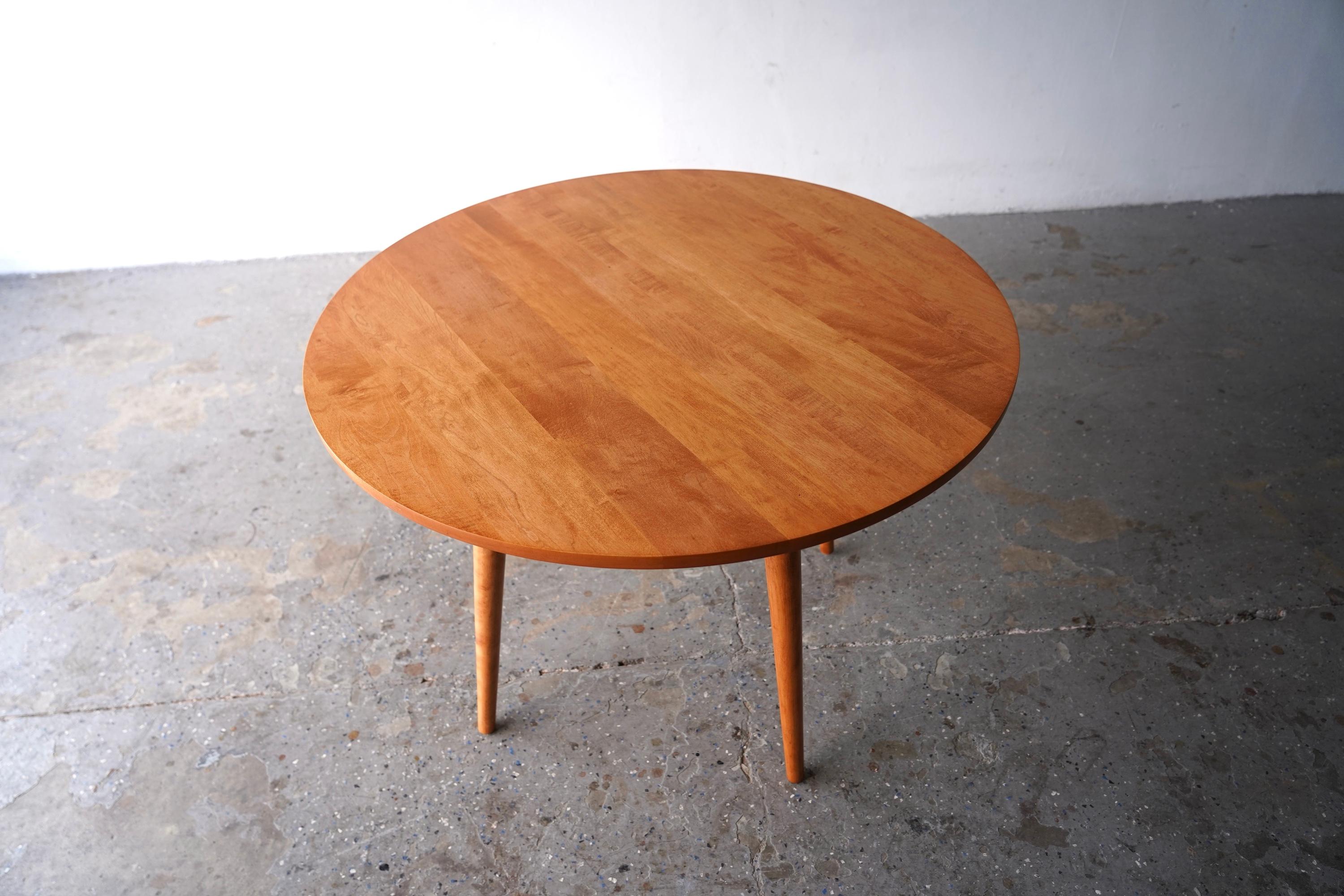 Mid-Century Modern MCM Paul McCobb Planner Group Maple T-Back Dinette Set Table 4 Chairs, Restored For Sale