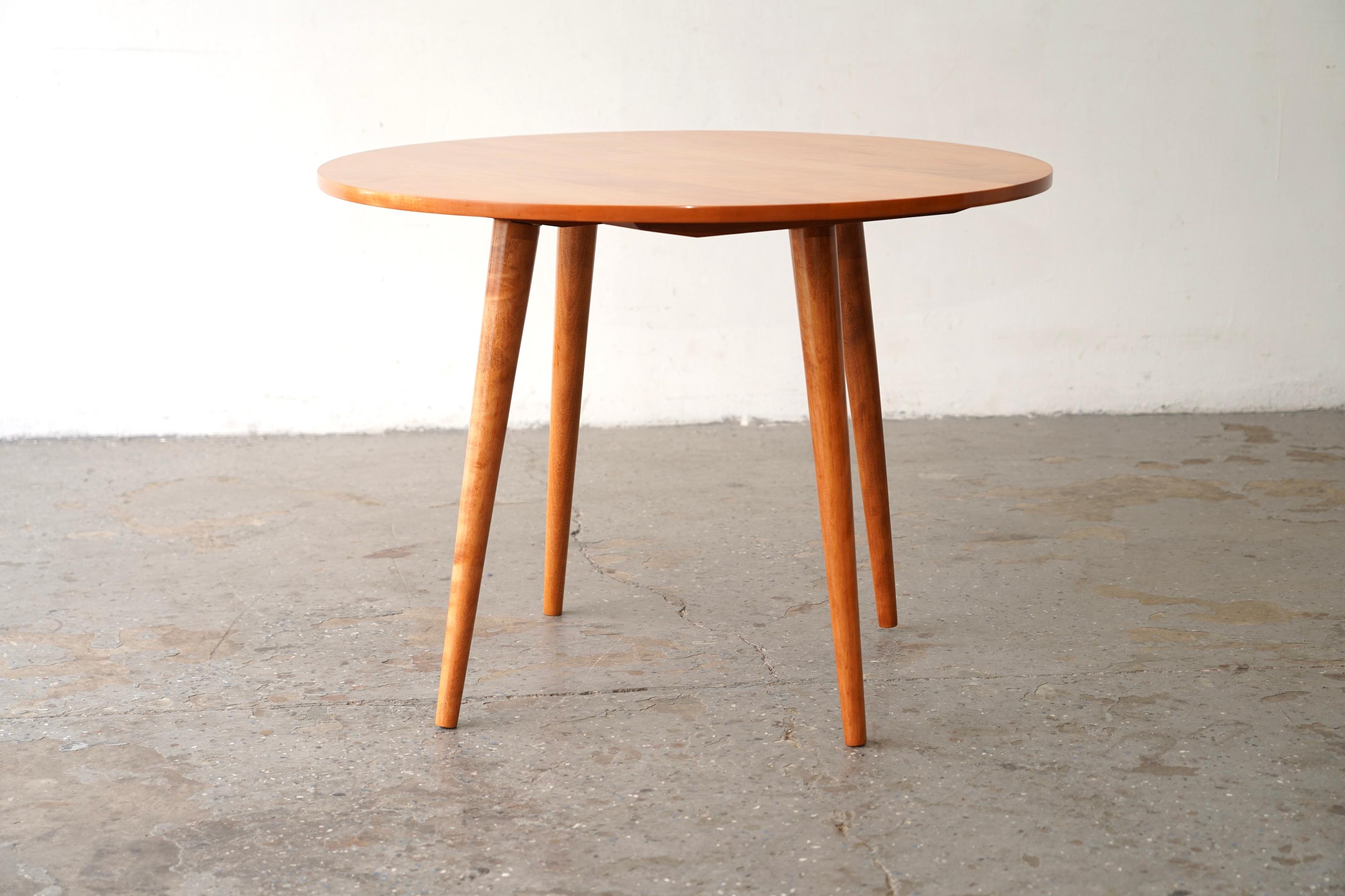 American MCM Paul McCobb Planner Group Maple T-Back Dinette Set Table 4 Chairs, Restored For Sale