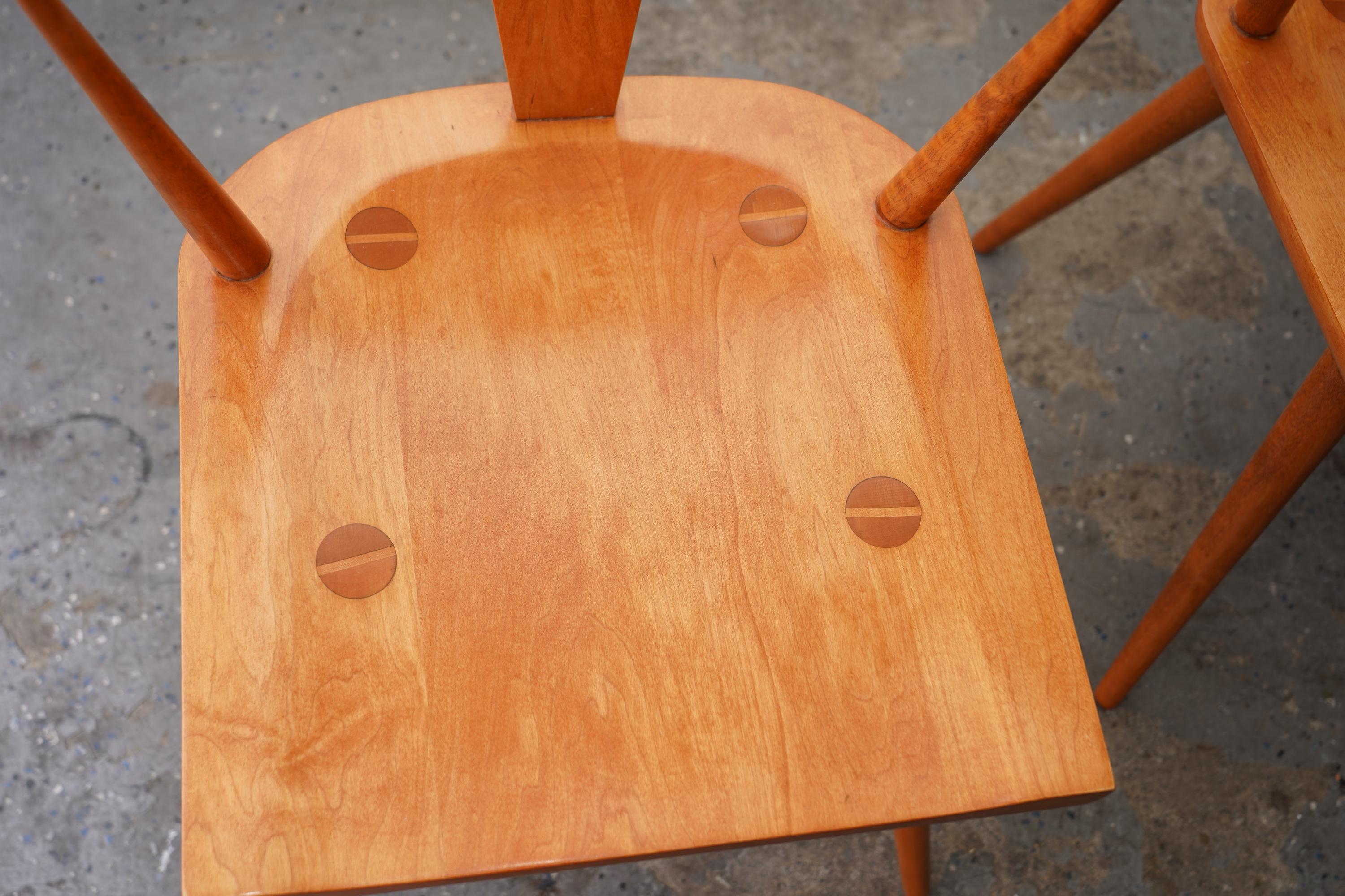 MCM Paul McCobb Planner Group Maple T-Back Dinette Set Table 4 Chairs, Restored In Good Condition For Sale In Las Vegas, NV