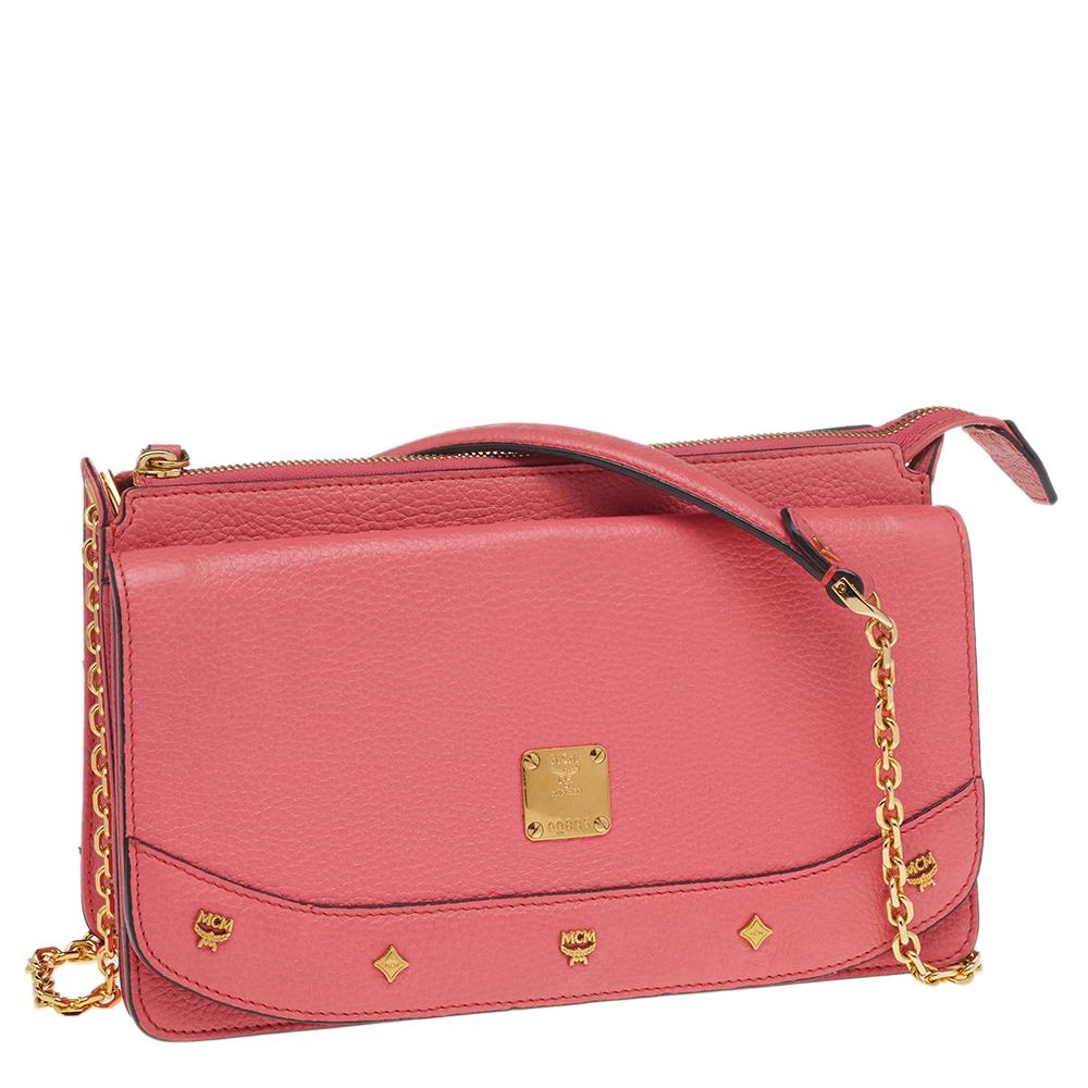 mcm pink sling bag