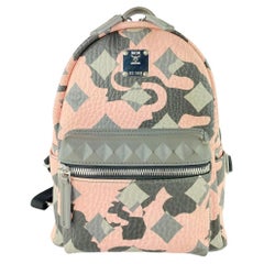 MCM Pink Lion Camo Mini Stark Backpack 6MCM1022