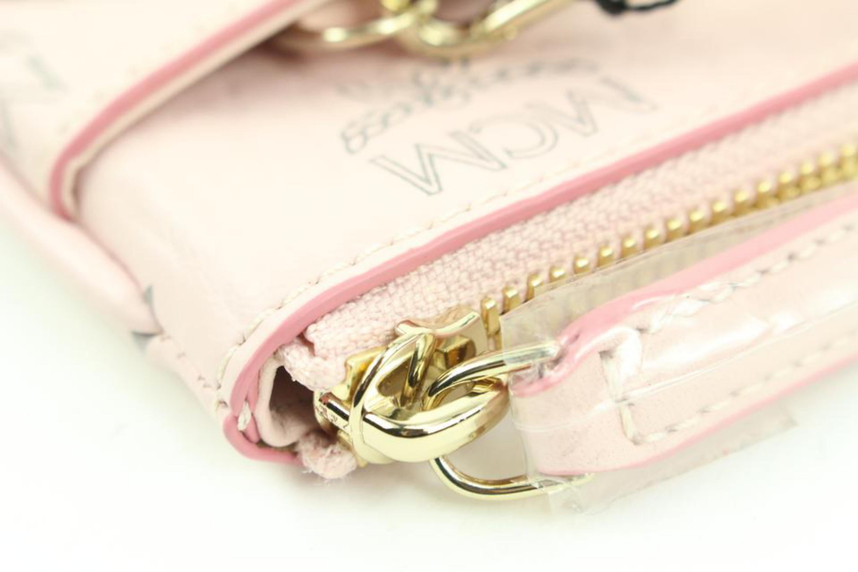MCM Pink Monogram Visetos Logo Crossbody Pouch Bag 114m60 2