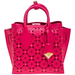 MCM Rosa Perforiertes Leder Mini Milla Tote