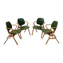 MCM Plywood Dining Chairs by Joe Atkinson for Thonet - Set of 4