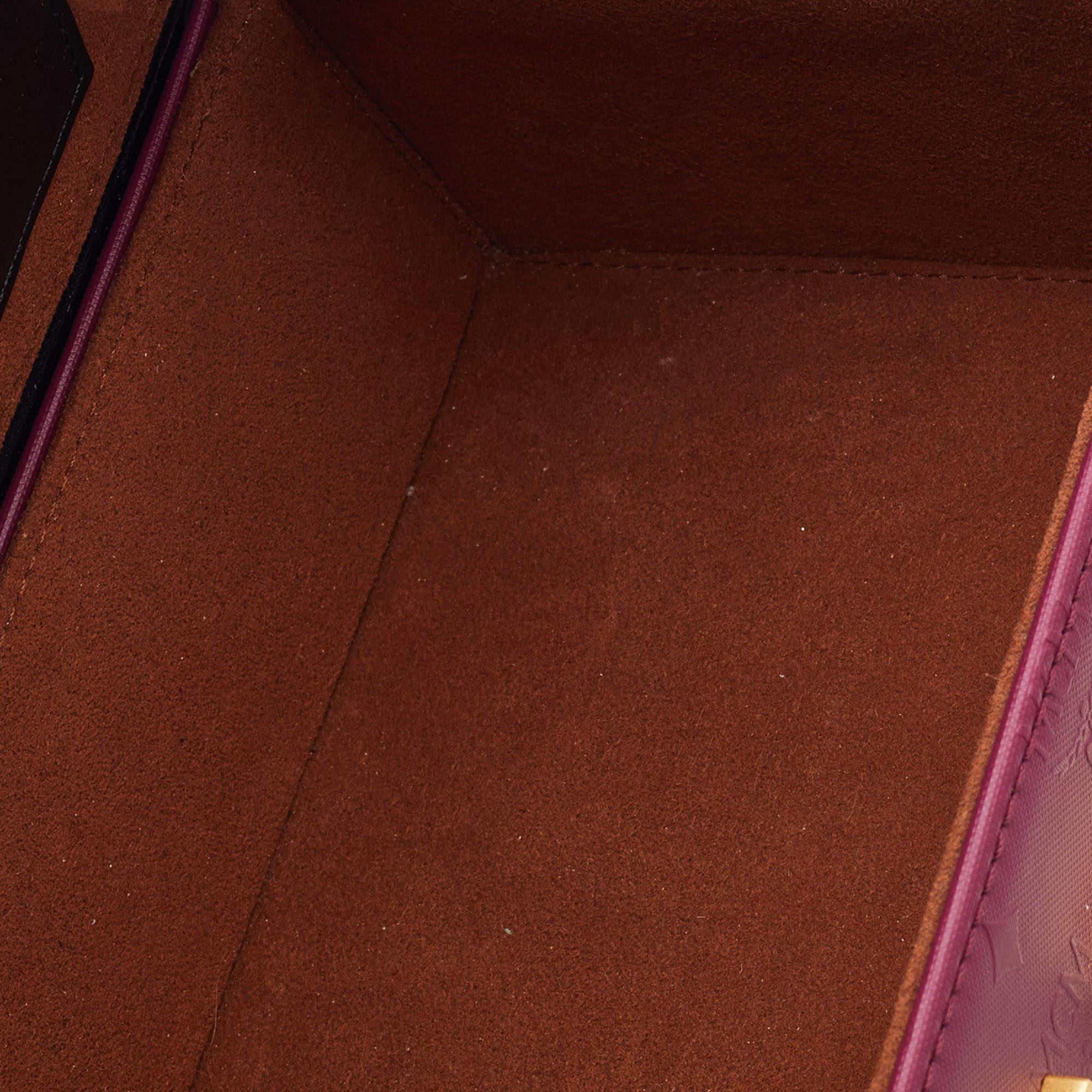 MCM Purple/Black Visetos Coated Canvas and Leather Berlin Box Bag 2