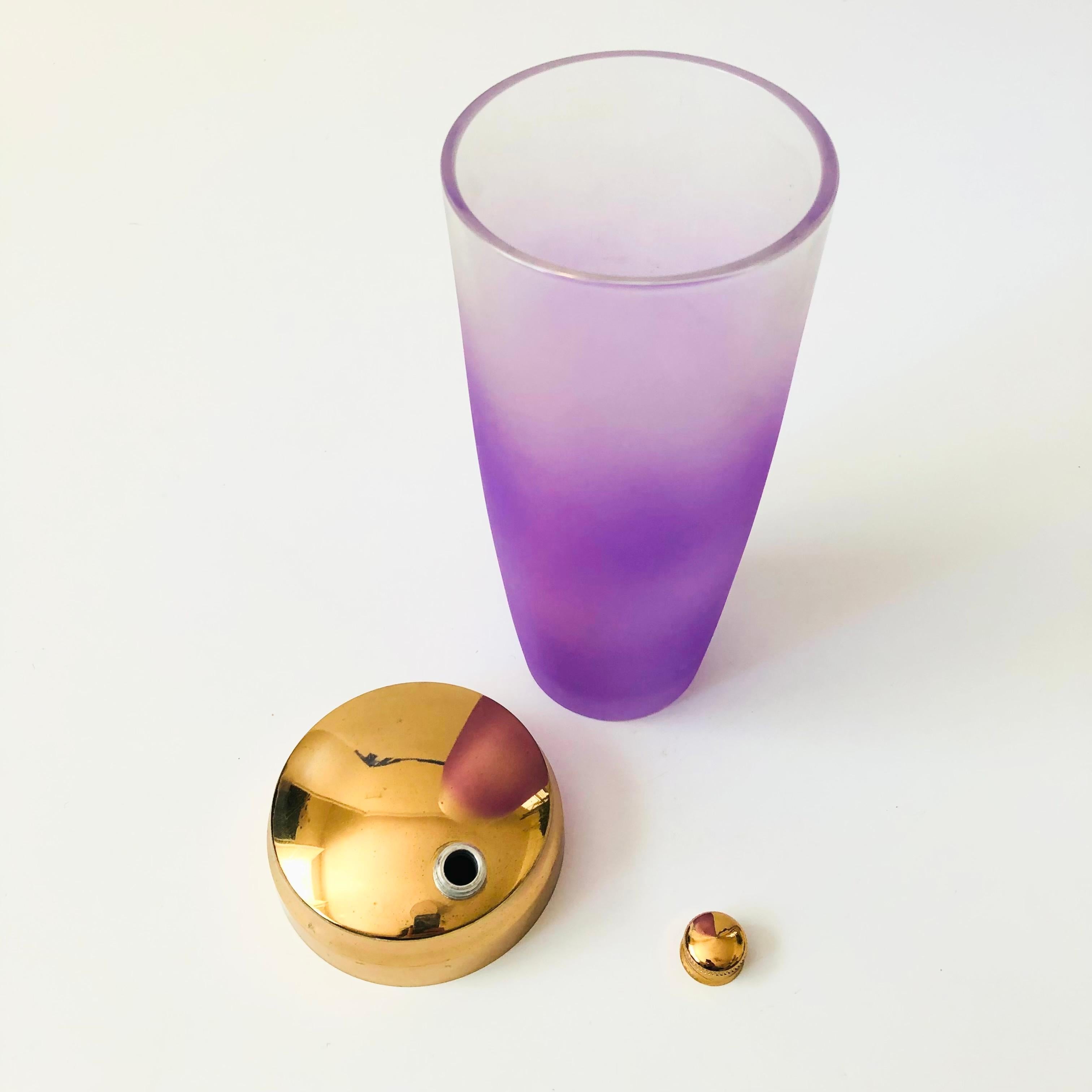 20th Century MCM Purple Blendo Glass Cocktail Shaker