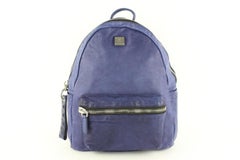 MCM Purple-blue Lush Tumbler 11mcz1113 Blue-purple Leather Backpack