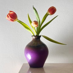 Mcm Purple Ceramic Vase by Fohr Keramik, West Germany, Mid-20th Century