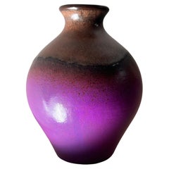 Mcm Purple Ceramic Vase by Fohr Keramik, West Germany, Mid-20th Century