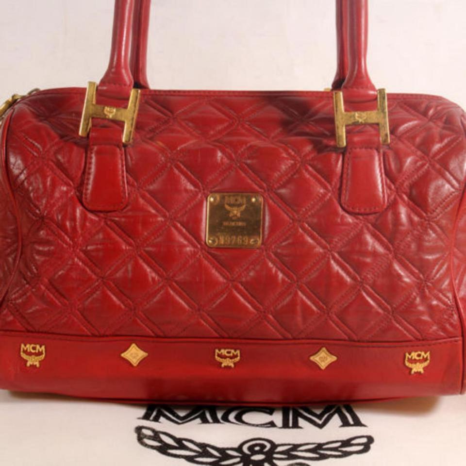 mcm red bag