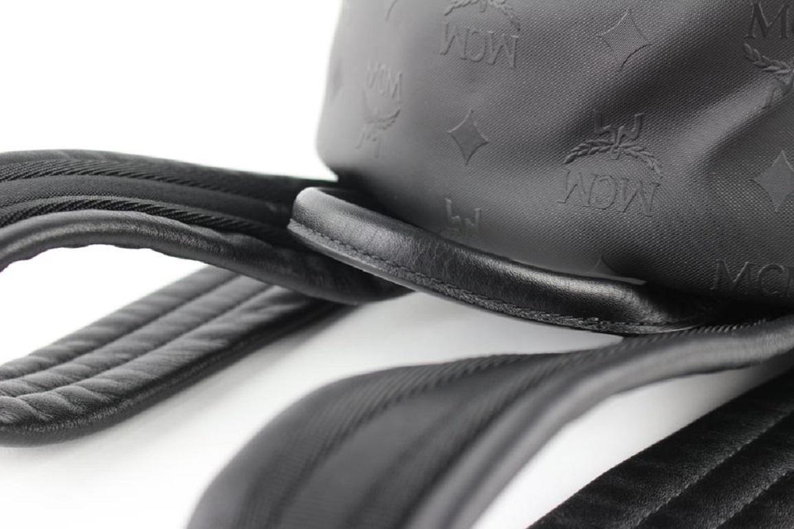 MCM Quilted Embossed Bionic 232006 Black Leather Backpack 3