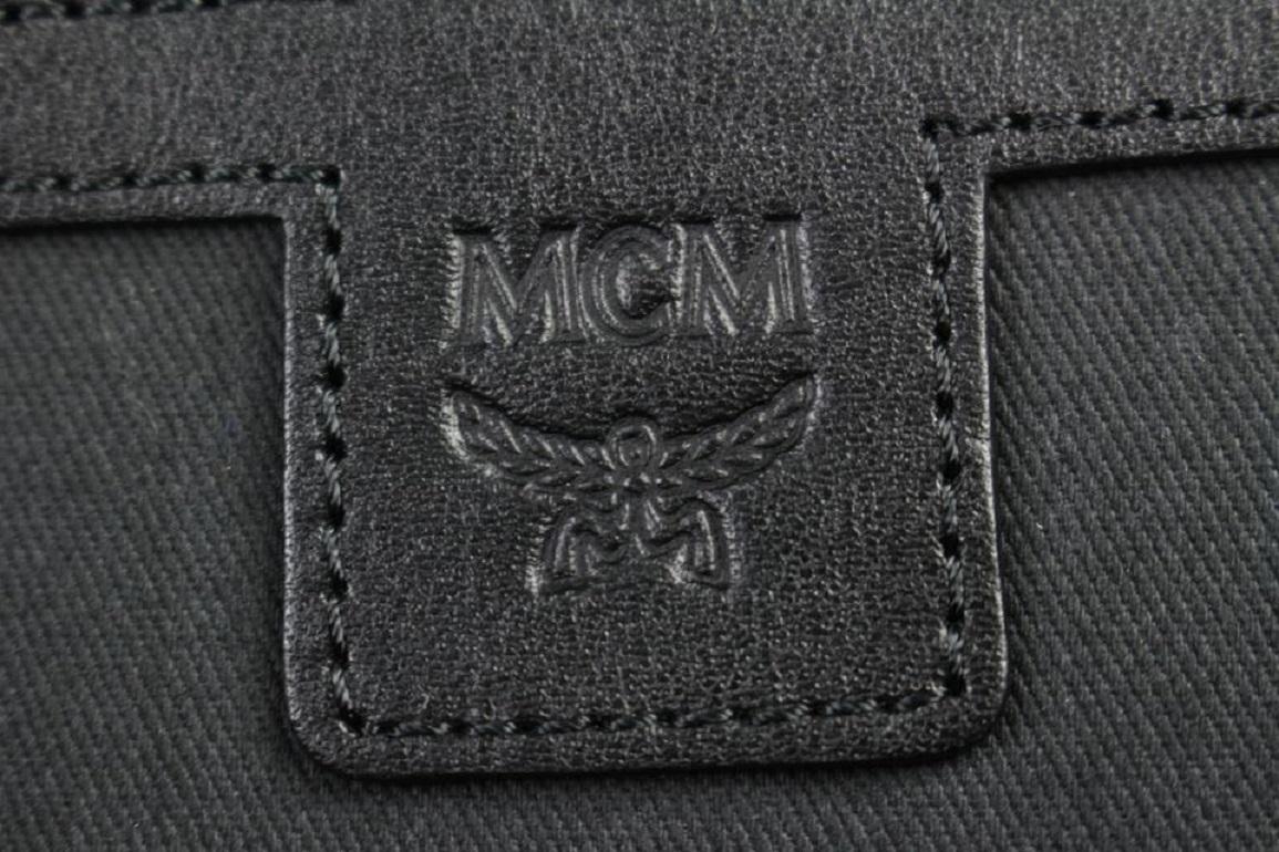 MCM Quilted Embossed Bionic 232006 Black Leather Backpack For Sale 5