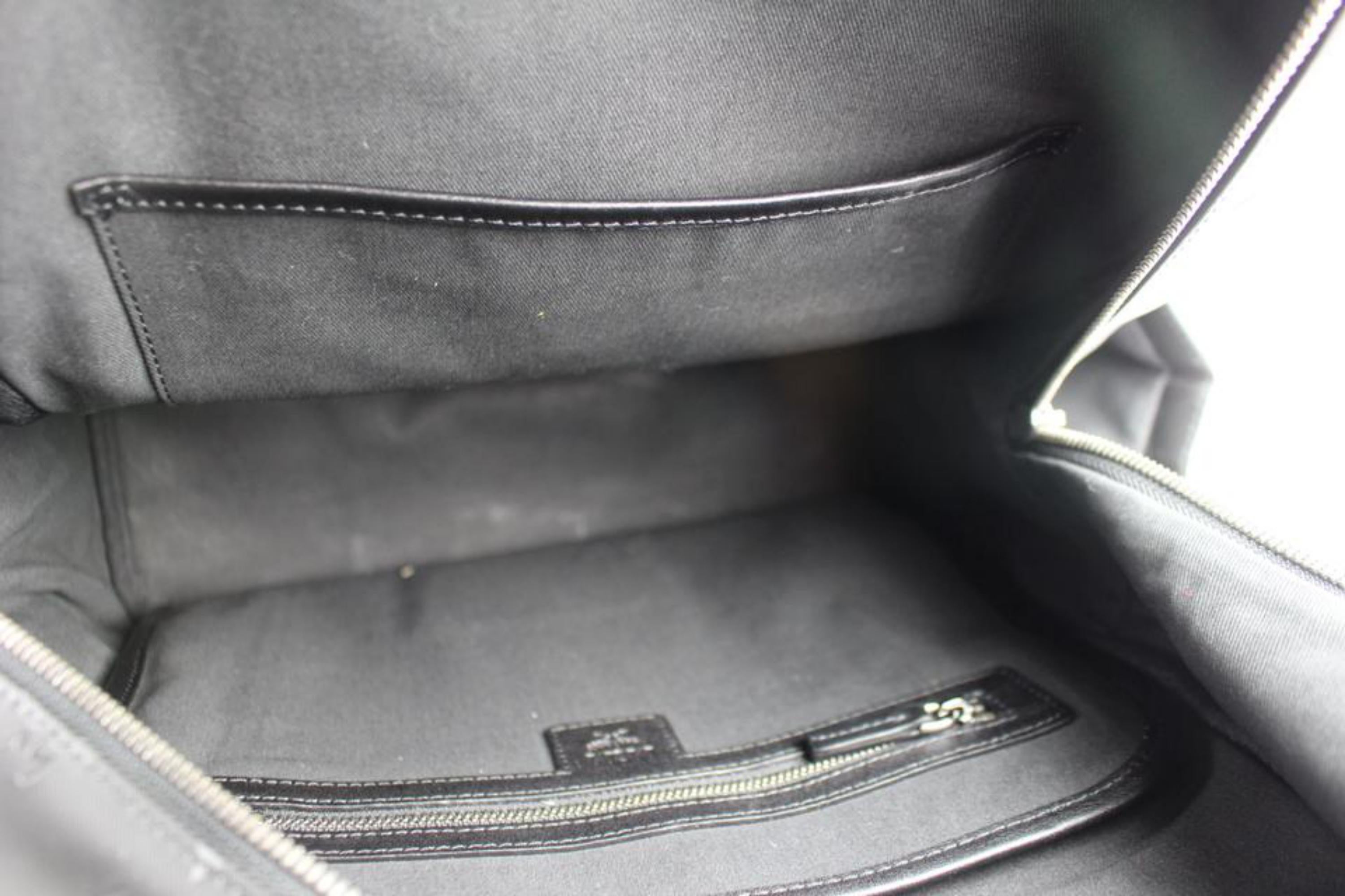 MCM Quilted Embossed Bionic 232006 Black Leather Backpack For Sale 1