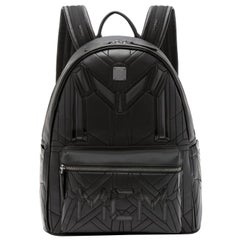 MCM Gesteppte Bionic-Rucksack aus schwarzem Leder, 232006