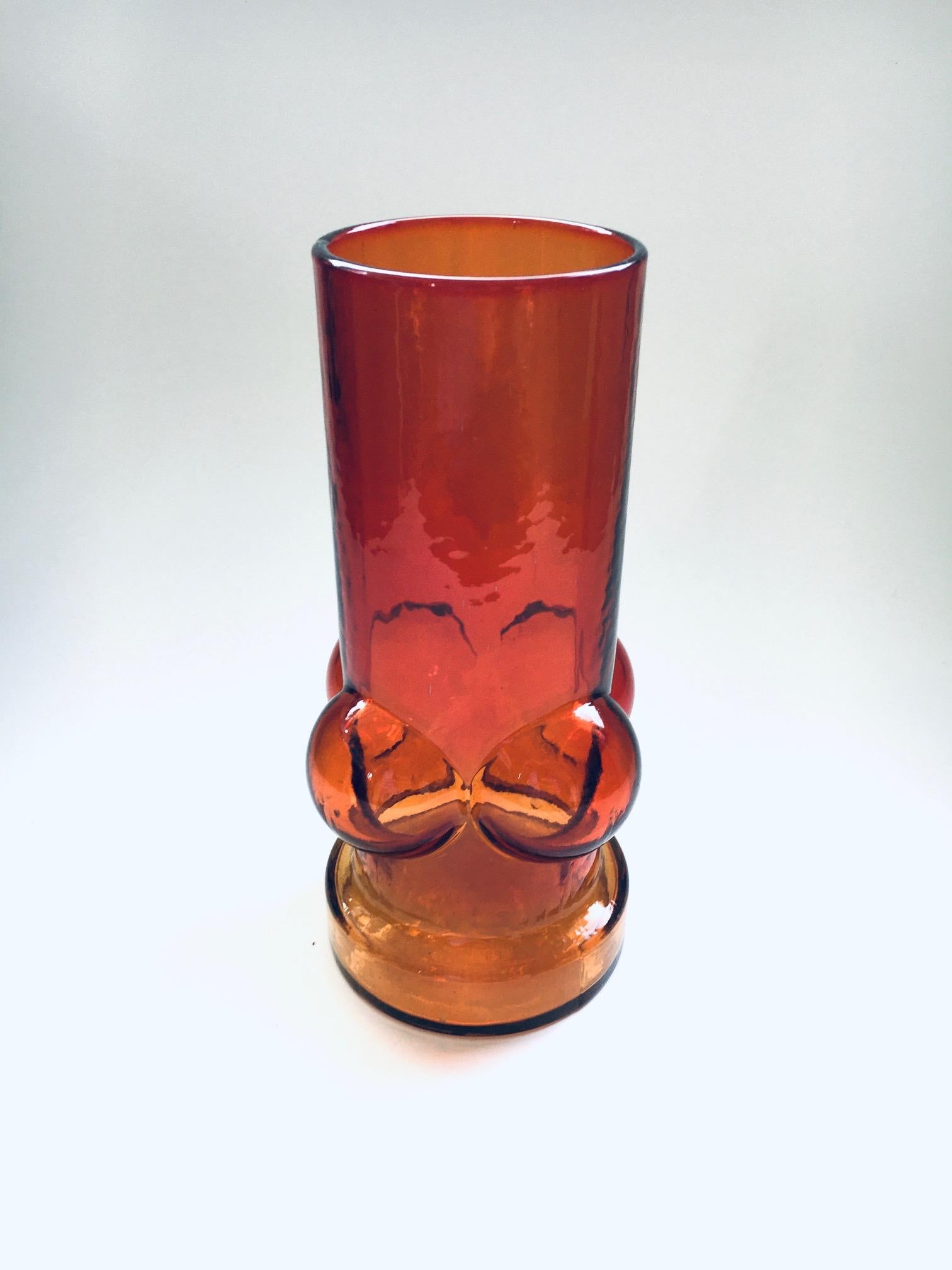 Mid-Century Modern MCM Rare Art Glass Vase by Nanny Still, Finland 1960's For Sale