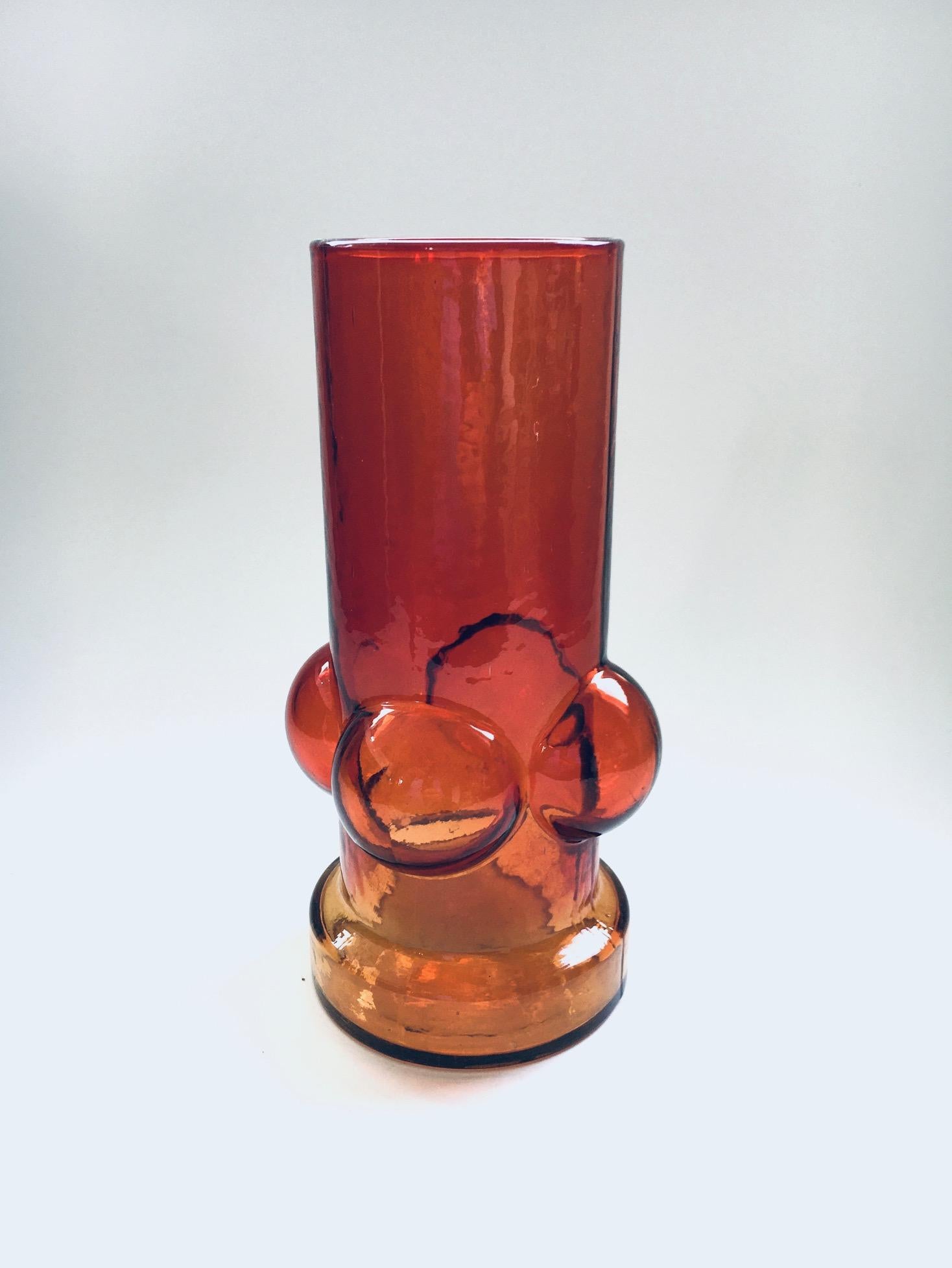 Mid-Century Modern MCM Rare Art Glass Vase by Nanny Still, Finland 1960's For Sale