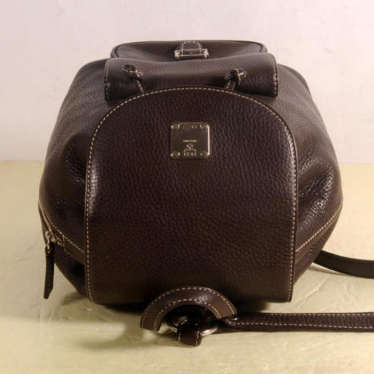 MCM Rare Chocolate 869707 Brown Leather Backpack at 1stDibs 