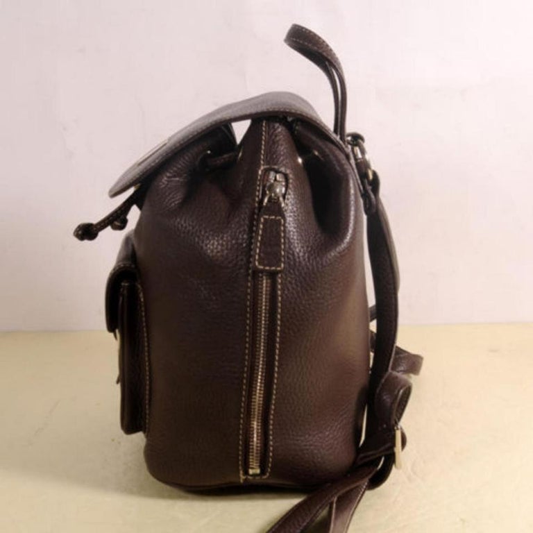 MCM Rare Chocolate Brown Leather Backpack 869707 MCM Rare Chocolate 869707 Brown Leather Backpack at 1stDibs  main image 2