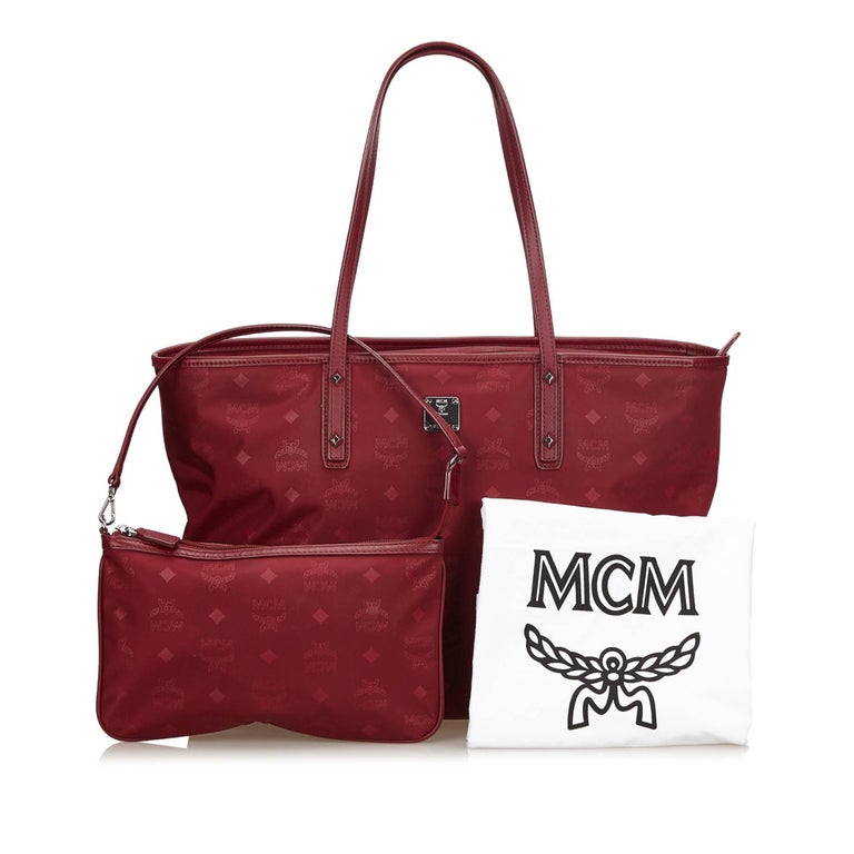 Mcm Red Nylon Visetos Tote Bag For At 1stdibs Mcm Red Nylon Visetos Tote Bag For 5